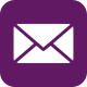 Purple email icon square