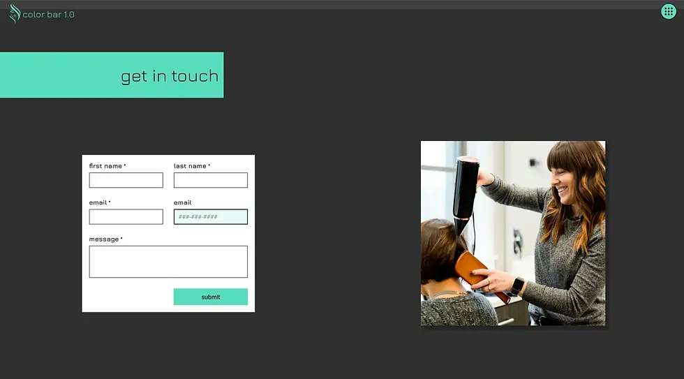 Thumbnail: Contact form hair stylist Wix Studio template by DH Solutions
