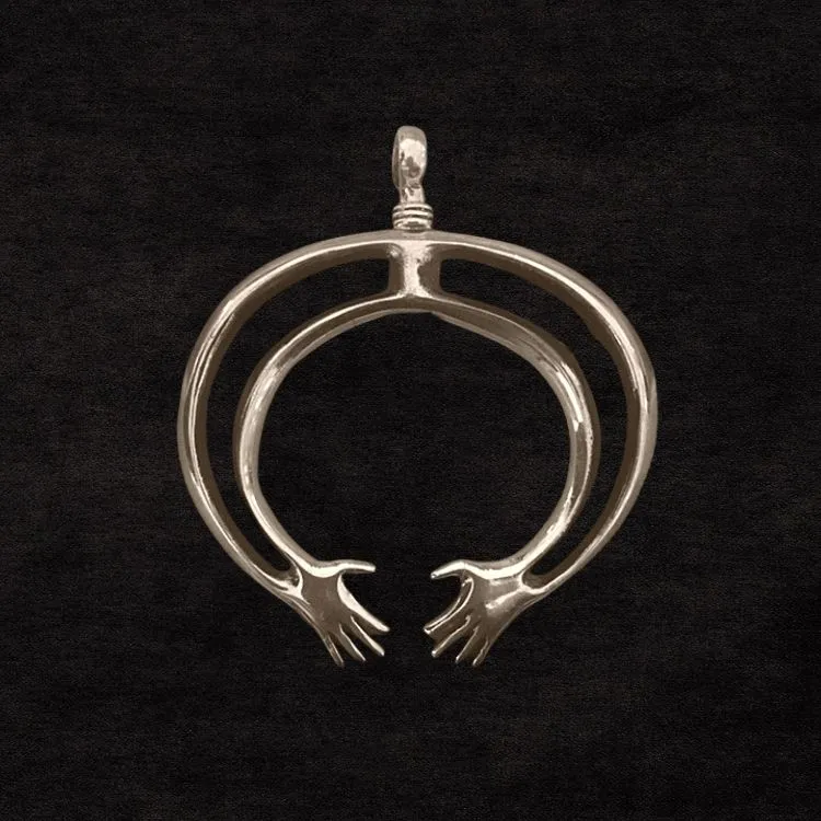 Sterling Silver Hands Naja Charm