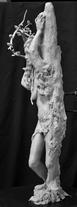 Jenny Elizabeth working on the statue, Transition