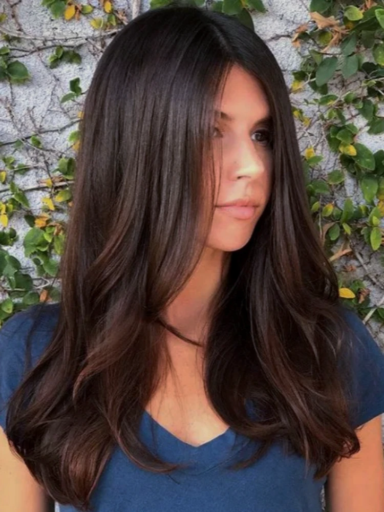 DH Solutions hair stylist website template - woman with single process hair color in brown
