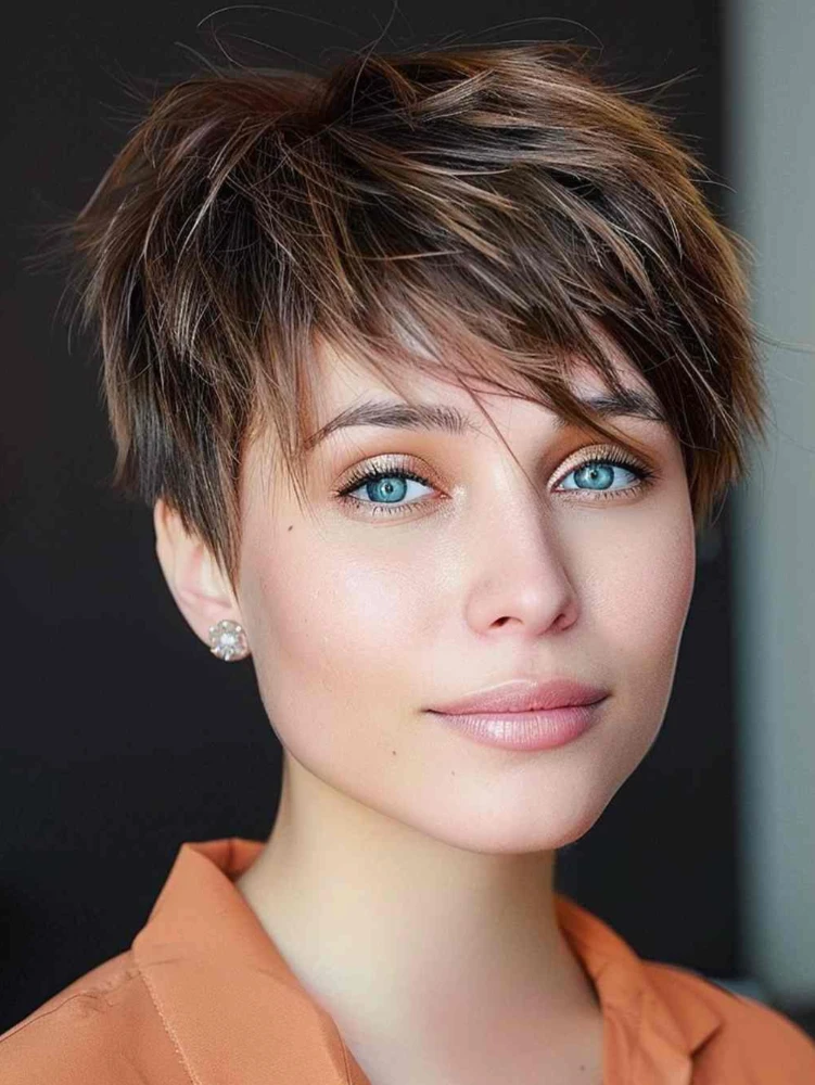 DH Solutions hair stylist website template - woman with short pixie haircut