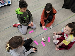 Children playing math game