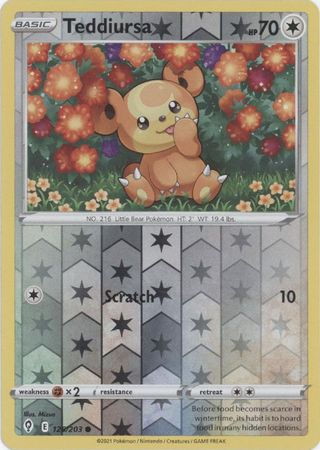 126/203 - Teddiursa - Reverse Holo