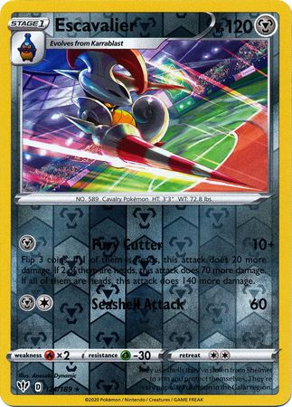 124/189 - Escavalier - Reverse Holo