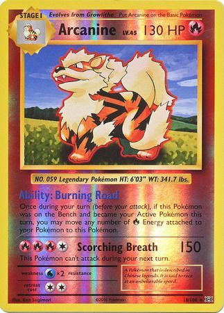 018/108 -  Arcanine  -  Reverse Holo