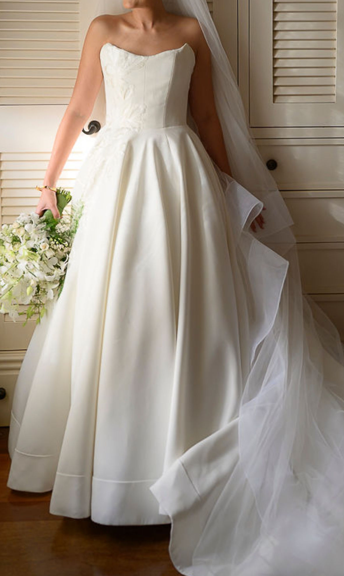 Vestido de noiva princesa tomara que caia bordado Carlos Bacchi