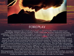 The Importance of Foreplay