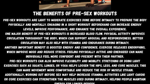 The Benefits of Pre-Sex Workouts