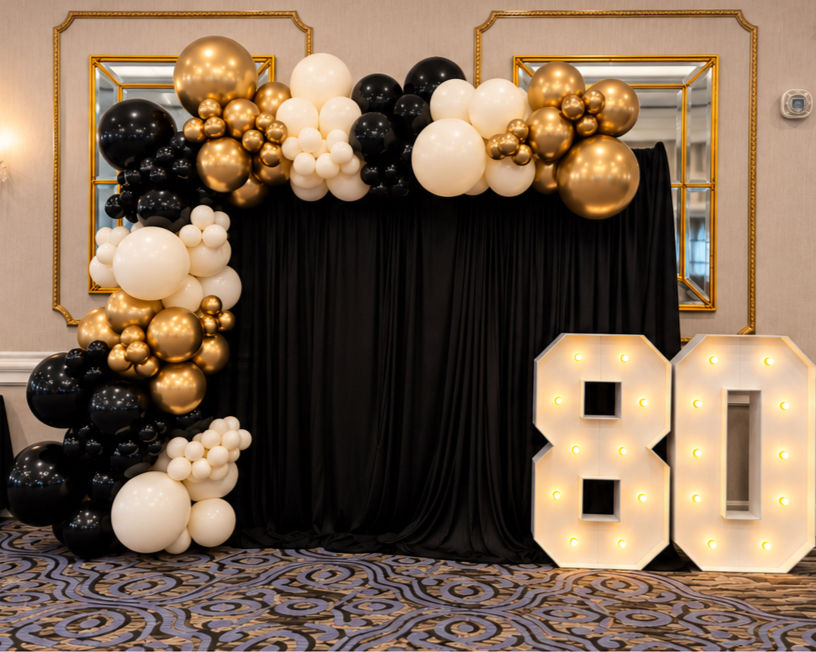 Elegant Black, Gold, and Ivory 80th Celebration Backdrop_edited