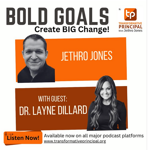 Podcast episode artwork featuring Dr. Layne Dillard as a guest on a leadership-focused podcast.