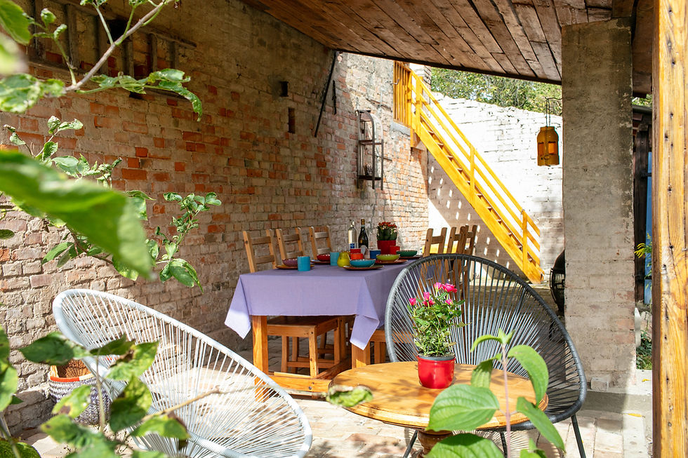 Überdachte Terrasse