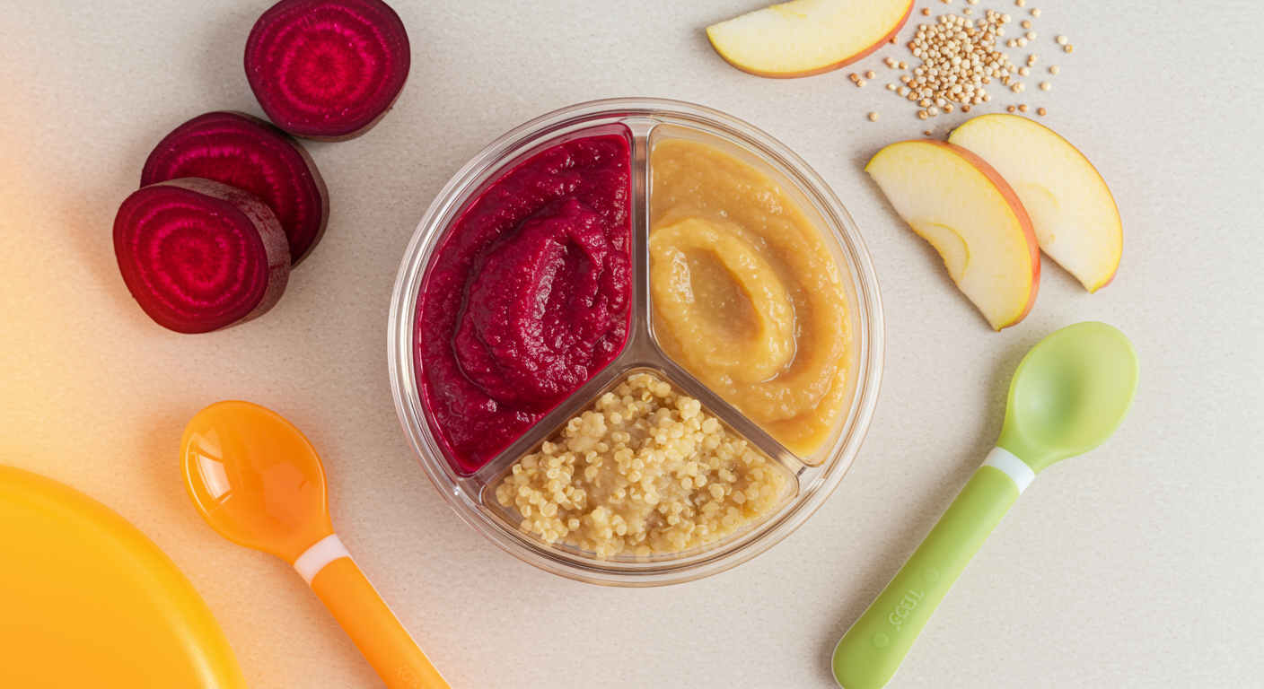 (3 Jars ) ❤️ Beet + Apple (with Thyme) + Quinoa
