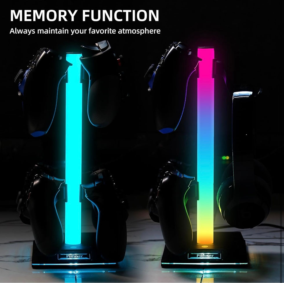 Miniatura: Stand RGB para controles, auriculares y 2 puertos USB de carga