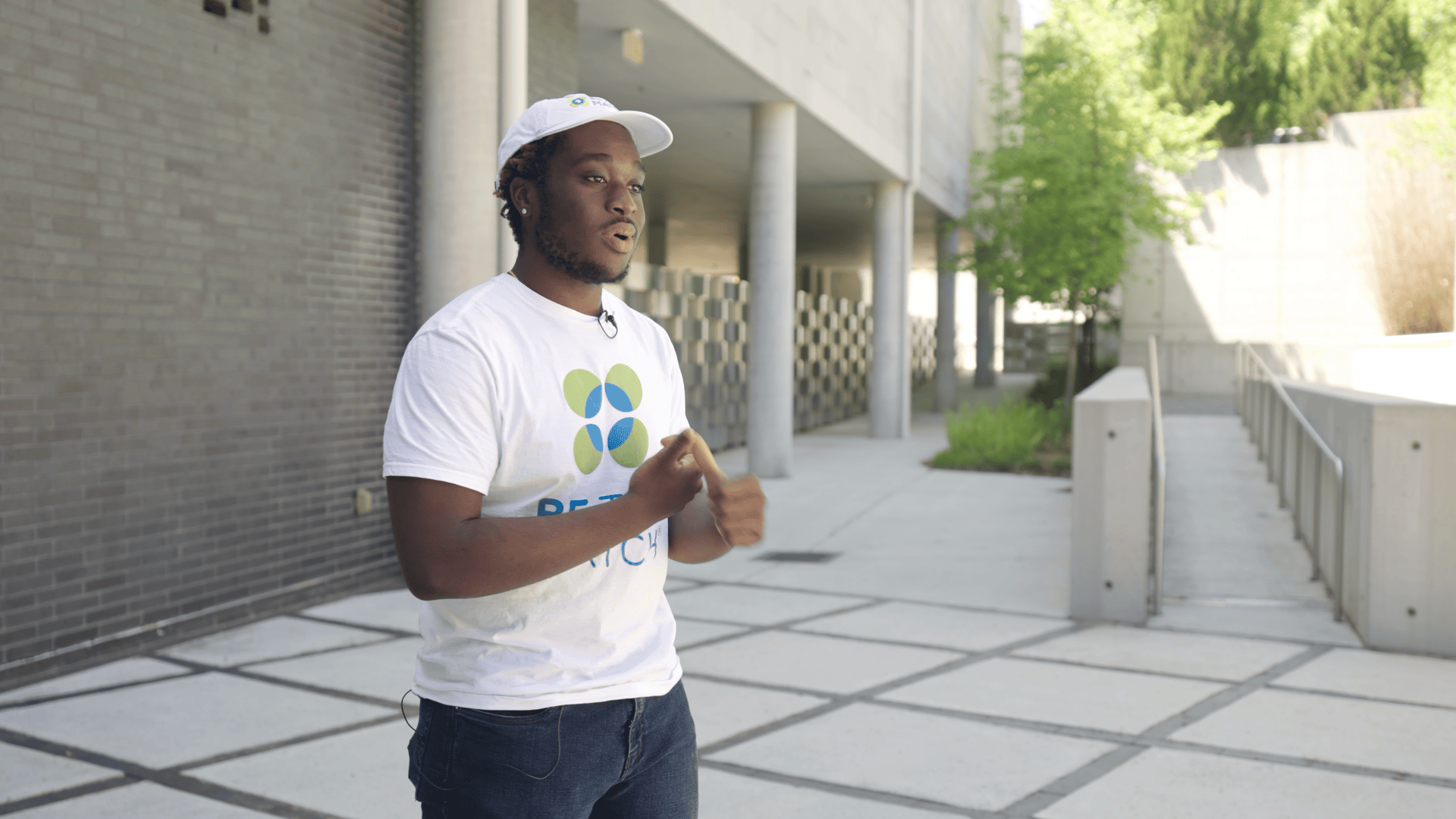NMDP student nodding while sharing their experience on campus