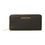 Thumbnail: Michael Kors Bedford large black zip around purse, Black