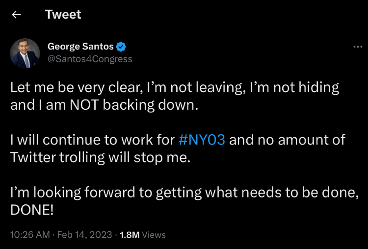 Santos states his refusal to resign. Screenshot by Kate Hedrick (12).