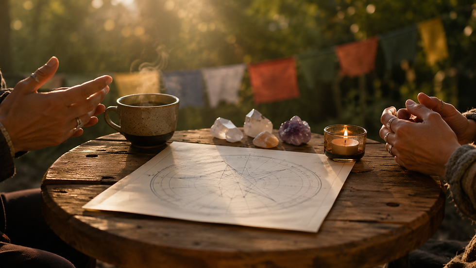 Astrology and numerology readings in San Diego — a reading conversation over tea at CommuniTea Yoga in Vista, CA