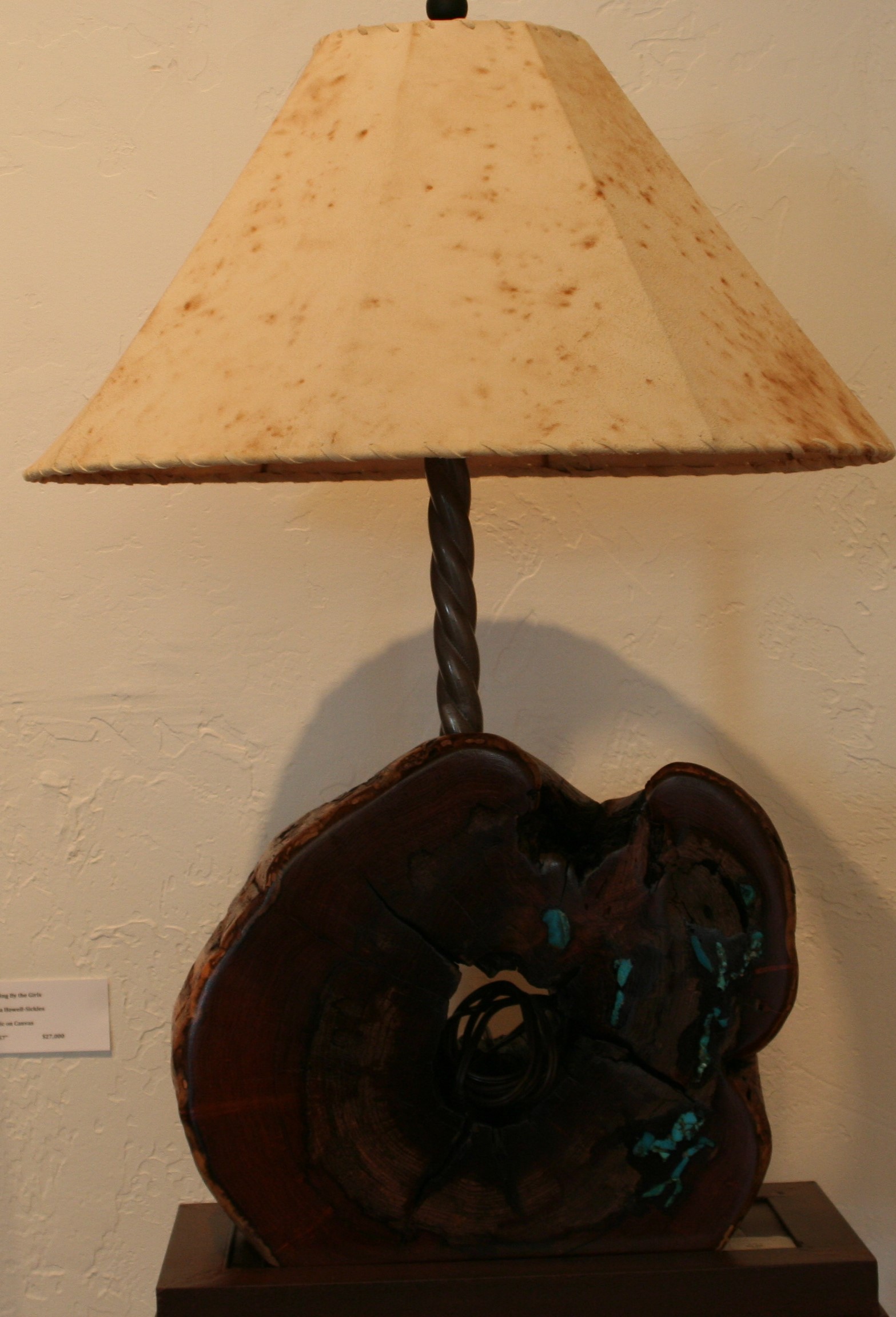 Lamp with Sheepskin Shade