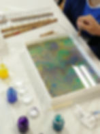 Learning basic marbled patterns
