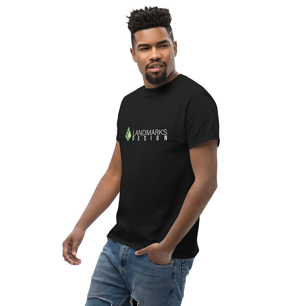 Thumbnail: Landmarks Logo Black Tee -  Horizontal Standard
