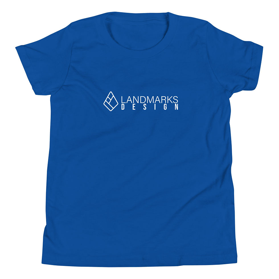 Thumbnail: Landmarks Logo 12 Colorful YOUTH Tees - Frame White
