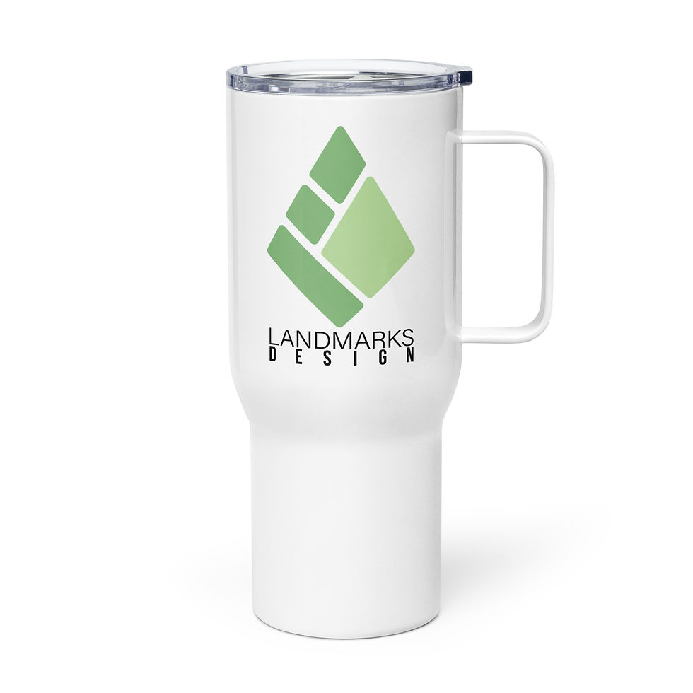 Thumbnail: Landmarks Logo Travel Mug - Vertical Standard