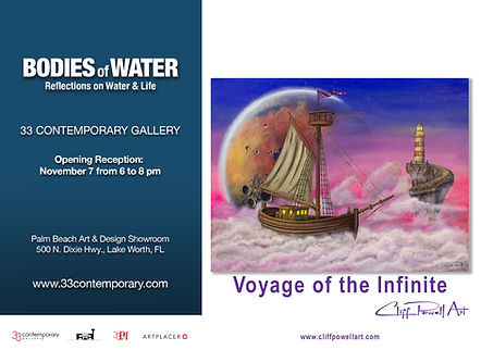 Bodies of Water art exhibit south florida 33 Contemporary Cliff Powell art contemporary surrealist 