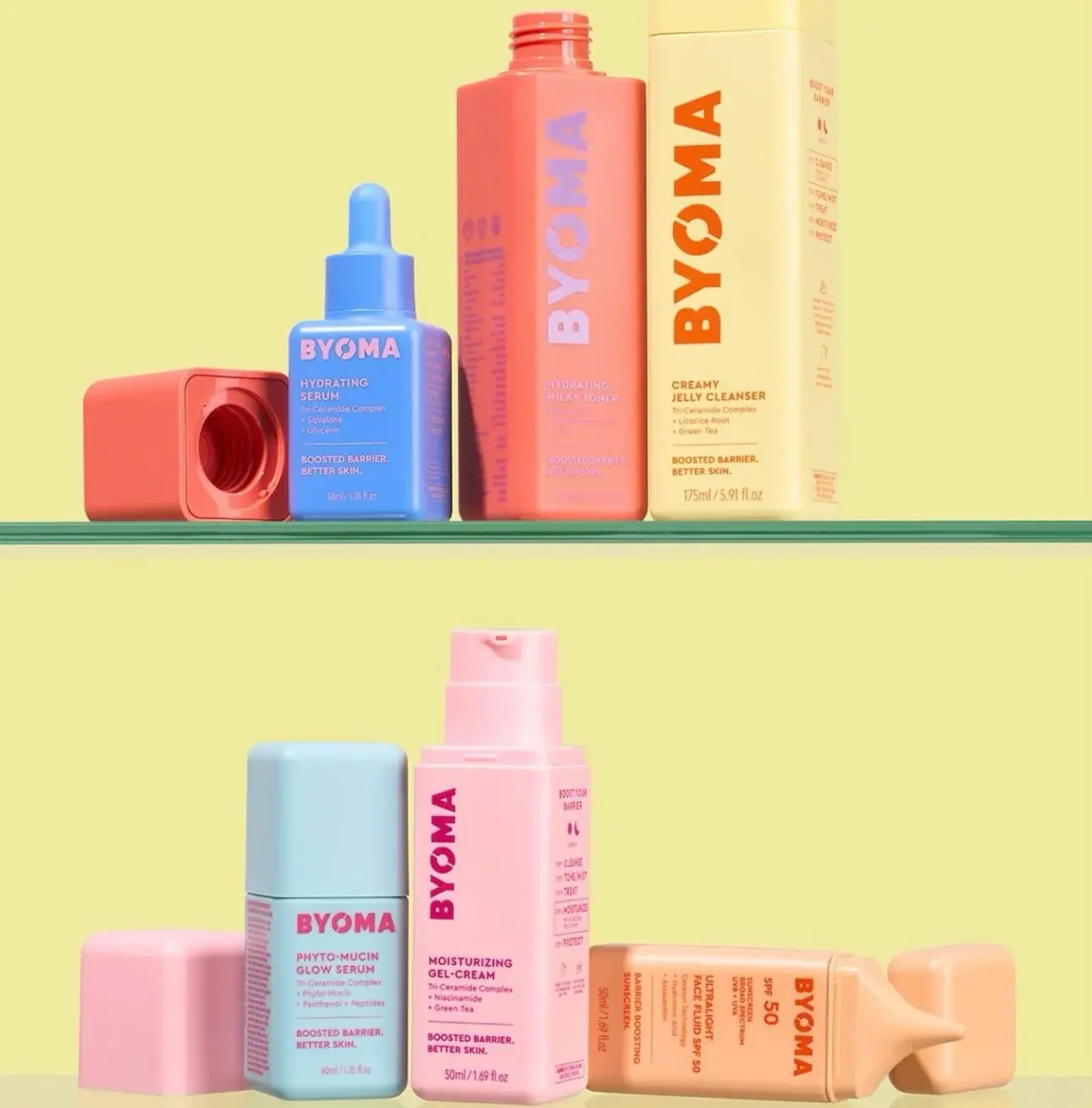 Original Boost Barrier Gentle Better Essence Skincare BYOMA Phyto-Mucin Glow