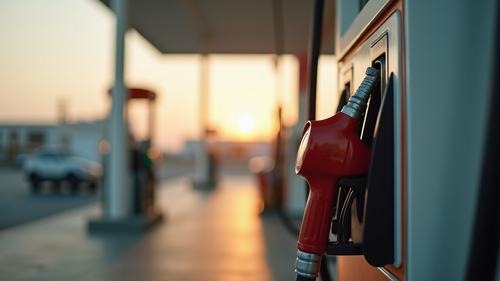 Close-up view of a fuel pump at a gas station in Muscat
