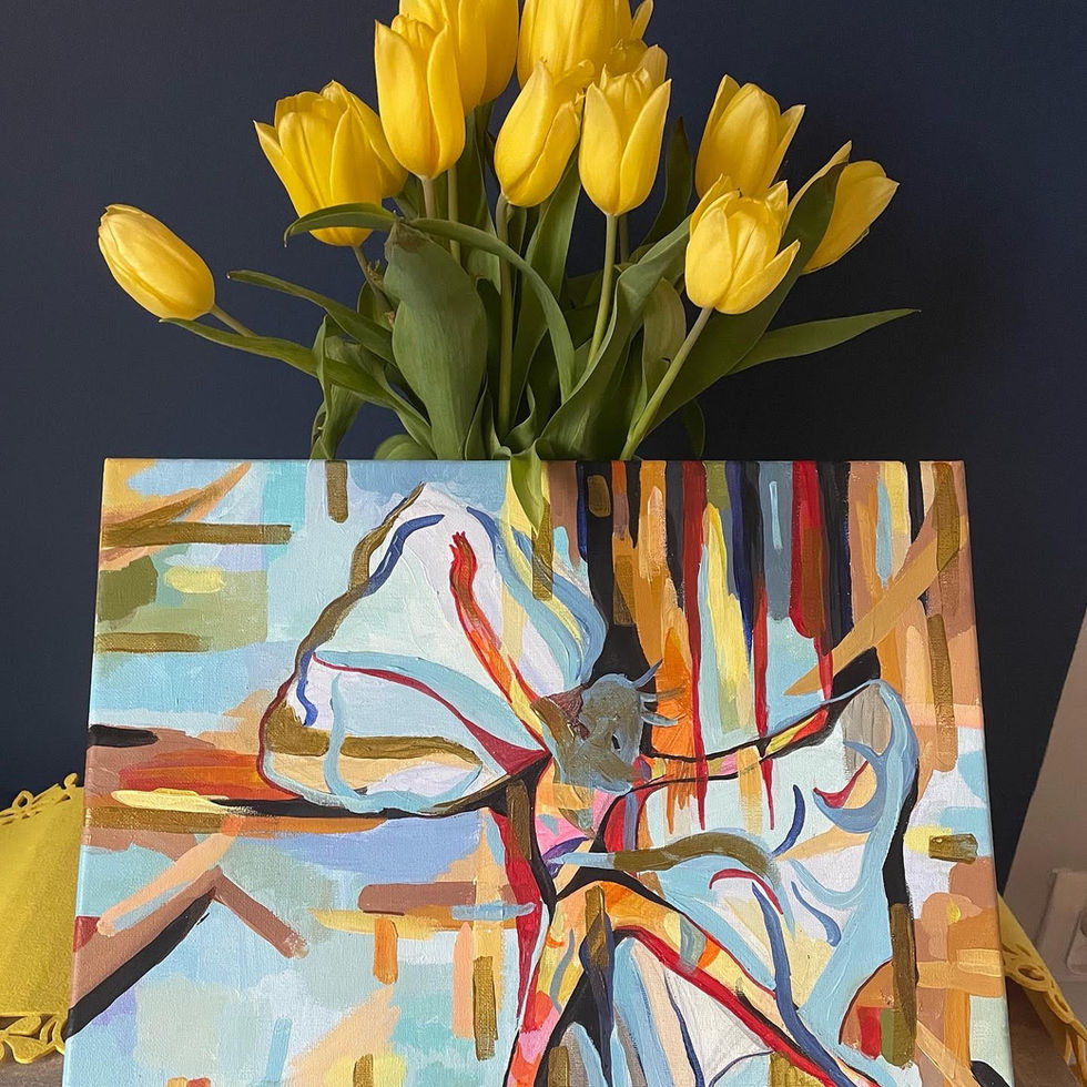 Ruch, 40x40cm Ilona Shelkovkina, akryl, płótno4