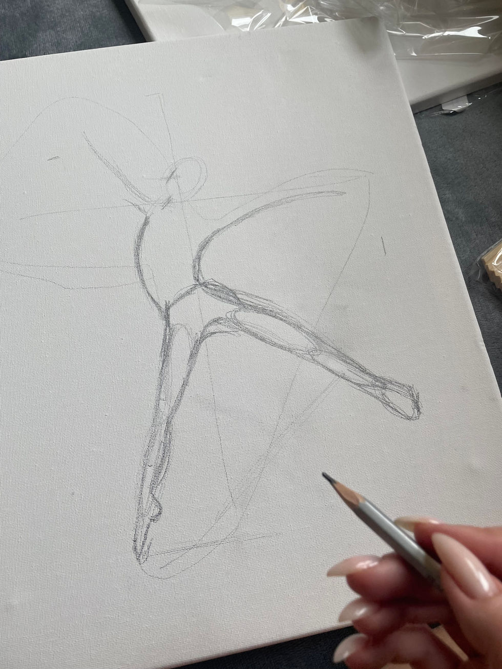 Ruch, 40x40cm Ilona Shelkovkina, akryl, płótno1