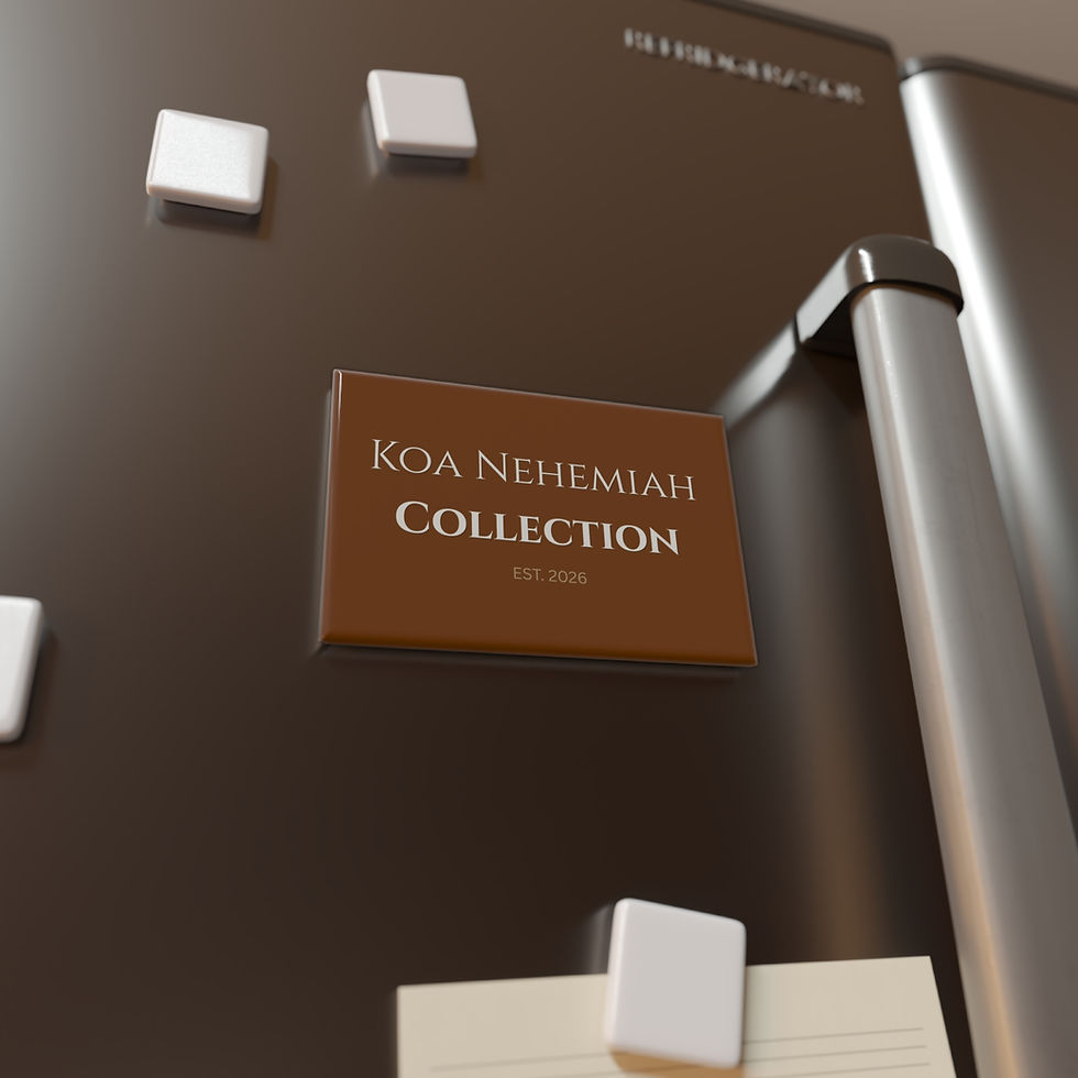 Thumbnail: Koa Nehemiah Collection Rectangular Name Magnet