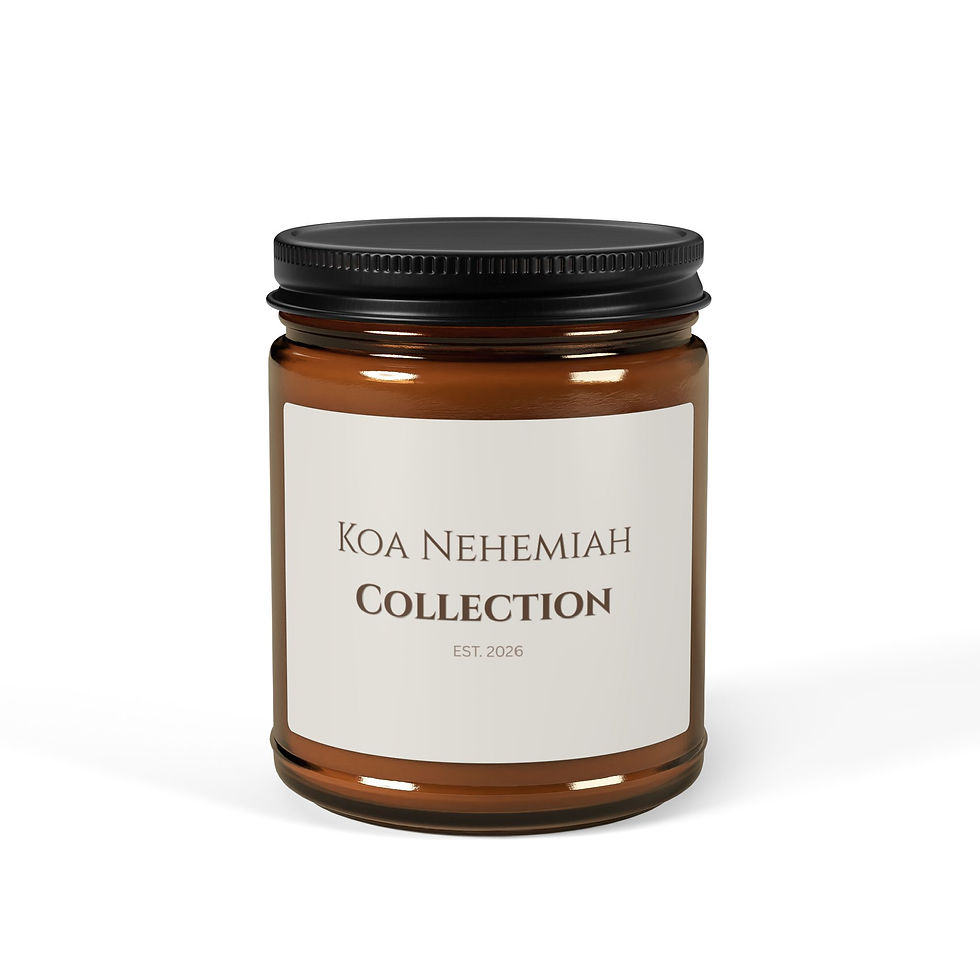 Thumbnail: Amber Jar Soy Candle — Koa Nehemiah Collection (Scented, Multi-Size)