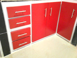 Cocina integral metálica Roja
