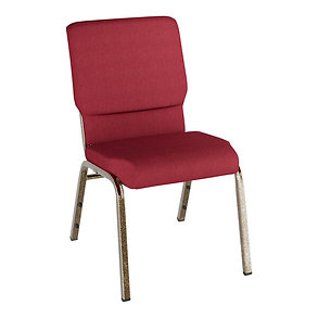 Lancaster Table & Seating 18 1/2" Golden Vein Church Chair with Burgundy Fabric
