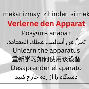 Unlearn the Apparatus - Banner story, game rules at Angoulême square, 2 Bernward street, Hildesheim
