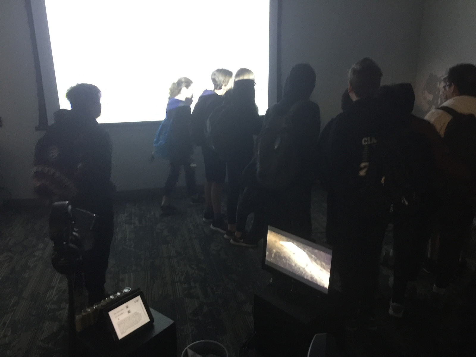 high school students visiting
