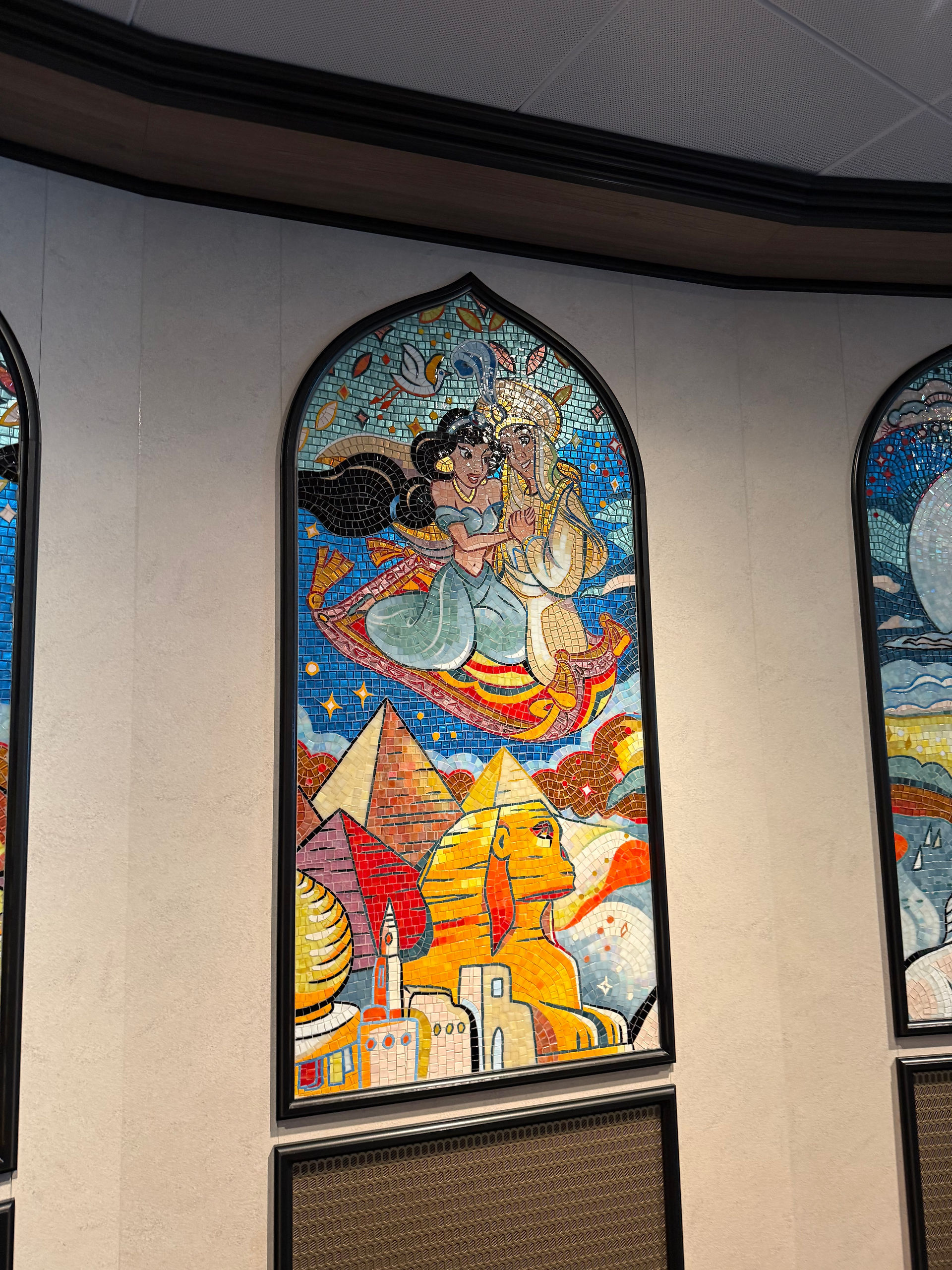 Beautiful Aladdin and Jasmine Mosaic