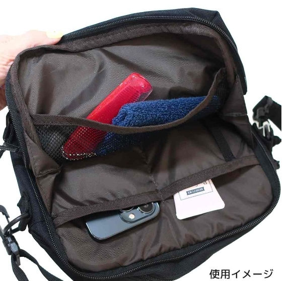 サムネイル： スヌーピー スクエアショルダー RE-PET BK