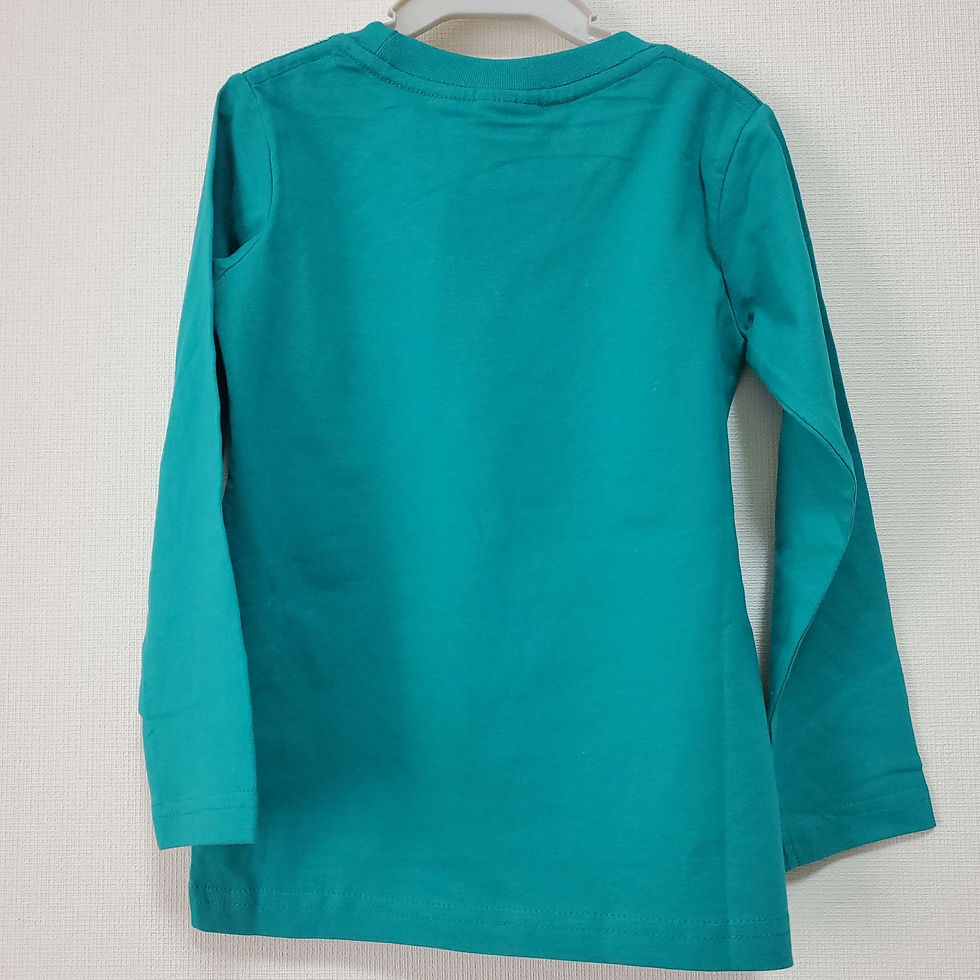 サムネイル： はたらくくるまロングTシャツ 43031C グリーン・ イエロー