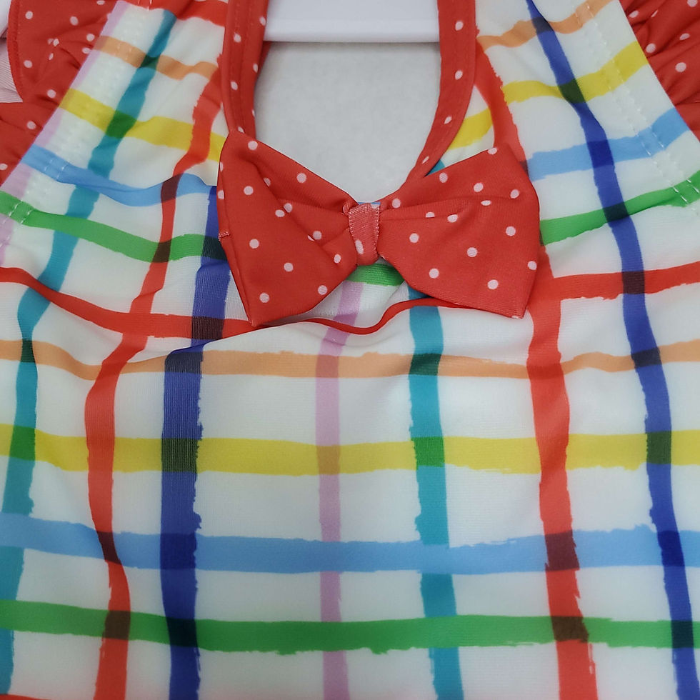 サムネイル： チェック柄ワンピース水着 4863623