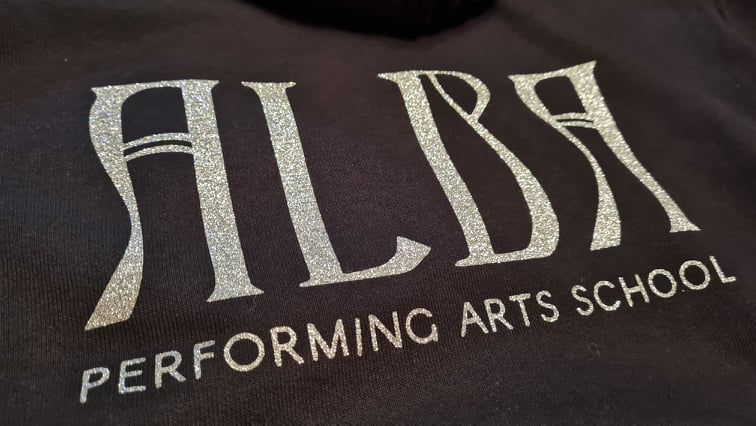 Thumbnail: ALBA Personalised Overhead Glitter Hoodie (Black)