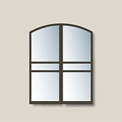 80-inch double security door arch top configuration with horizontal keypad lock