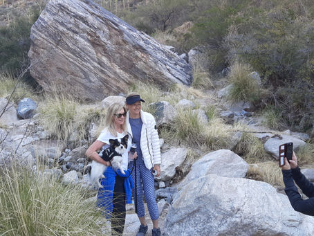 Even dogs enjoy our morning guided hikes. Everyone was all smiles.