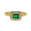 Thumbnail: 18K Gold Diamond And Emerald Studded Solitaire Ring