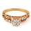 Thumbnail: 18 Karat Rose Gold 0.61Ct Diamond Studded Ring
