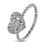Thumbnail: 18 carat White Gold Diamond Studded Heart Shaped Ring