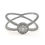 Thumbnail: 18 Karat White Gold Intertwined Diamond Studded Ring