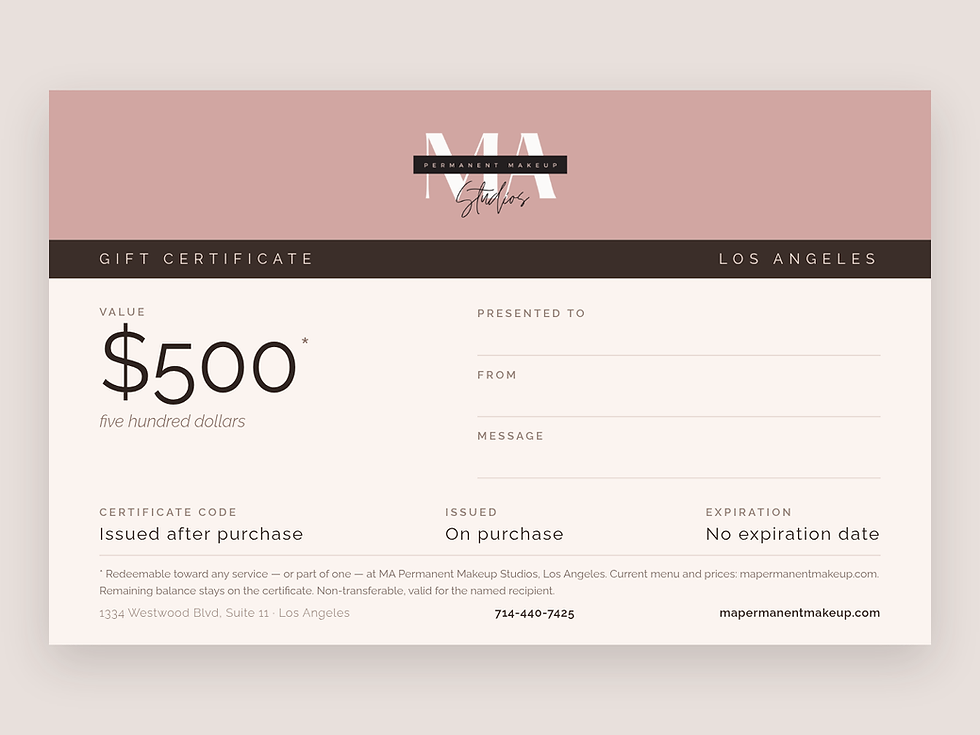 Миниатюра: Gift Certificate